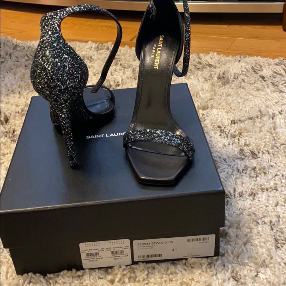 Saint Laurent high heel sandal.